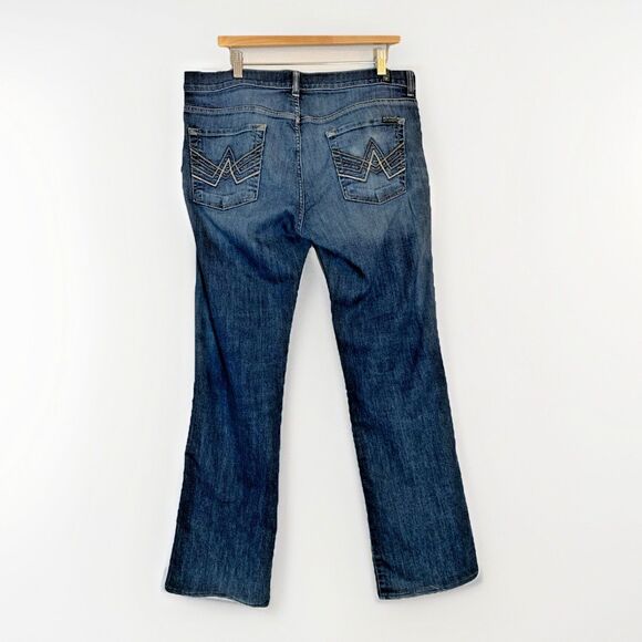 7 For All Mankind Jeans Men's Size 36X31 A Pkt Bootcut Blue Denim - Picture 5 of 11